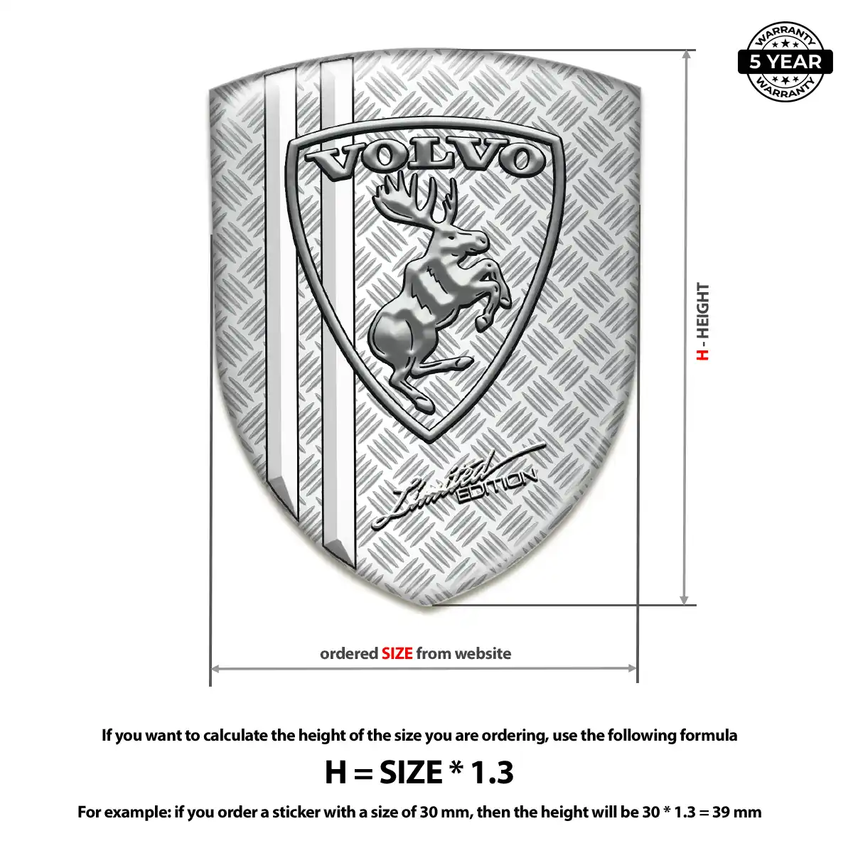 Volvo Car Emblem Overlay Signature Grade