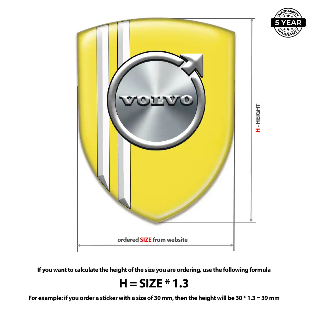 Volvo Car Emblem Overlay Sleek Style