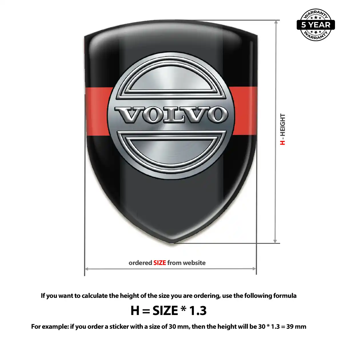 Volvo Car Emblem Sticker Interior Elegance
