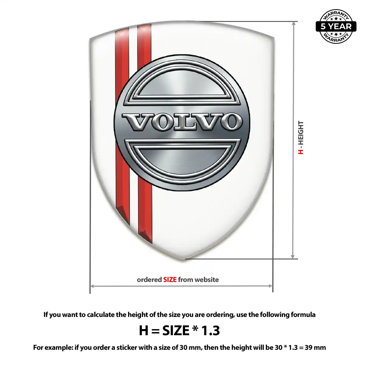 Volvo Car Emblem Sticker Noble Edition