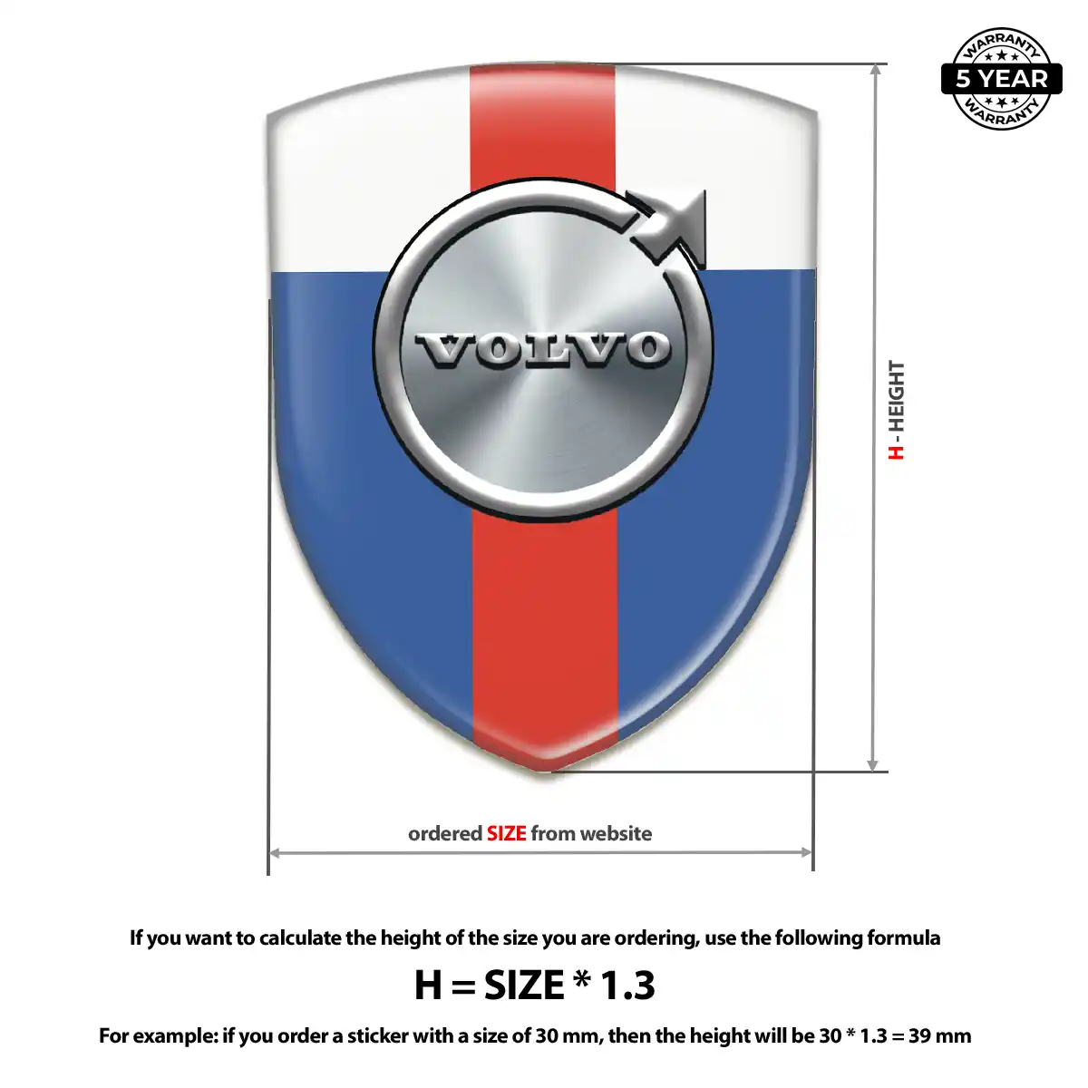 Volvo Car Emblem Sticker Prestige Line