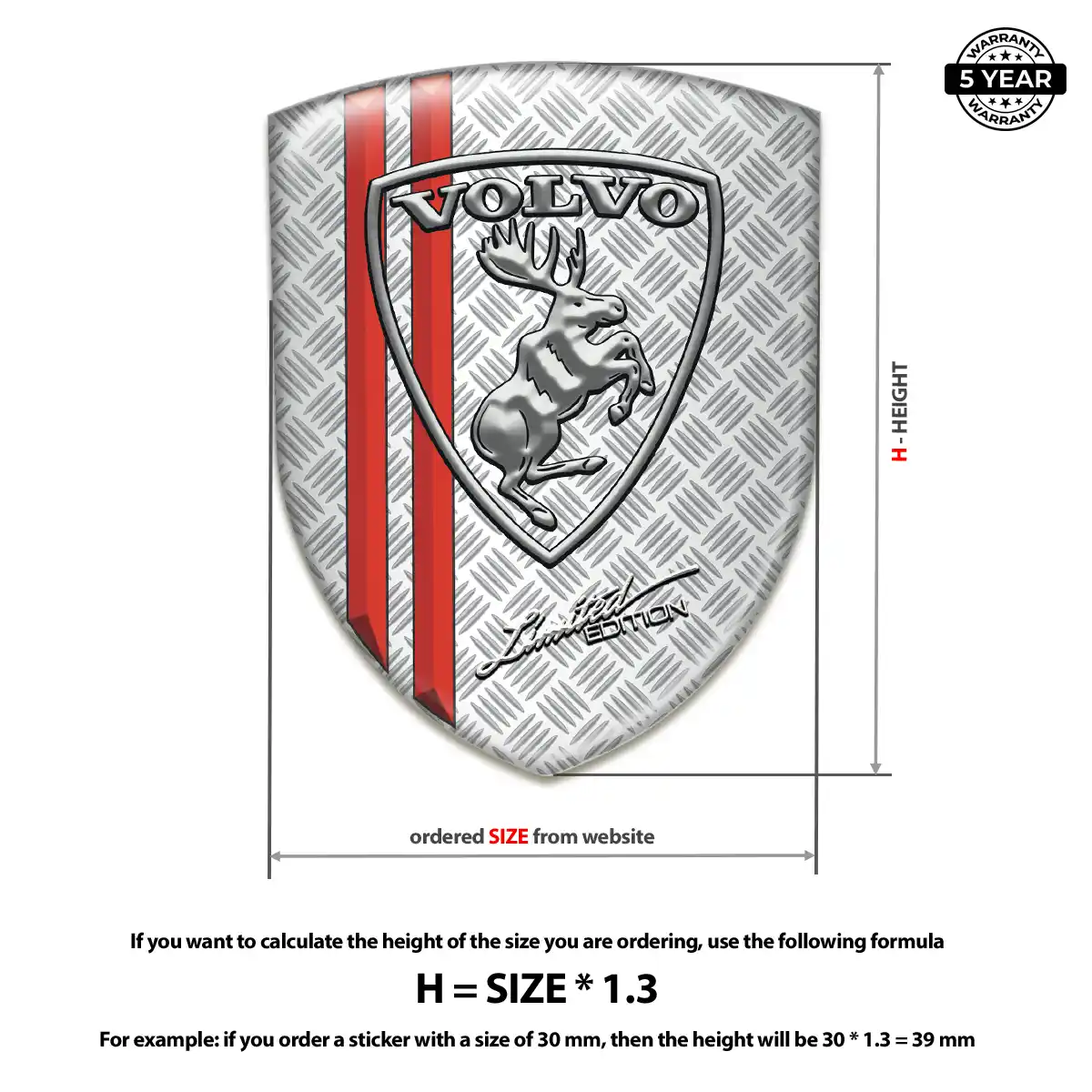 Volvo Car Emblem Sticker Prime Quality