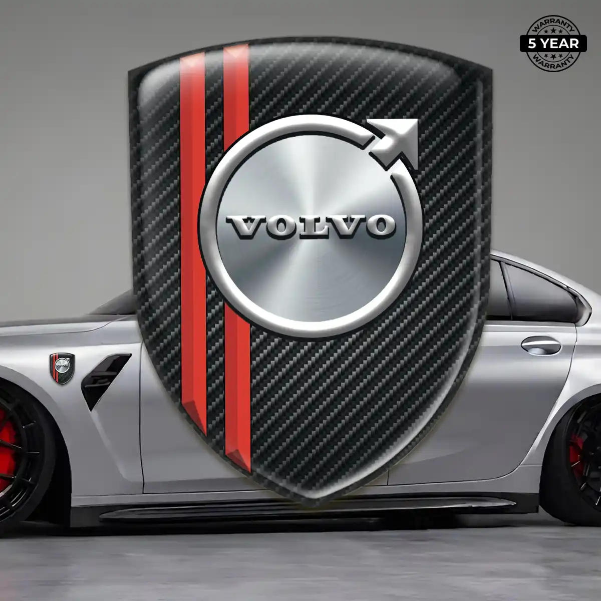 Volvo Car Emblem Sticker Refined Design