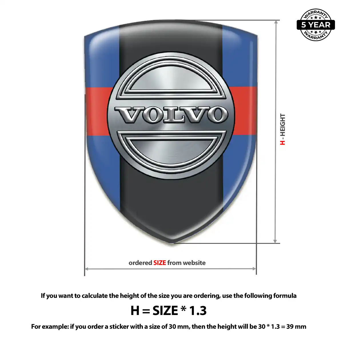 Volvo Car Logo Decal Cabin Style
