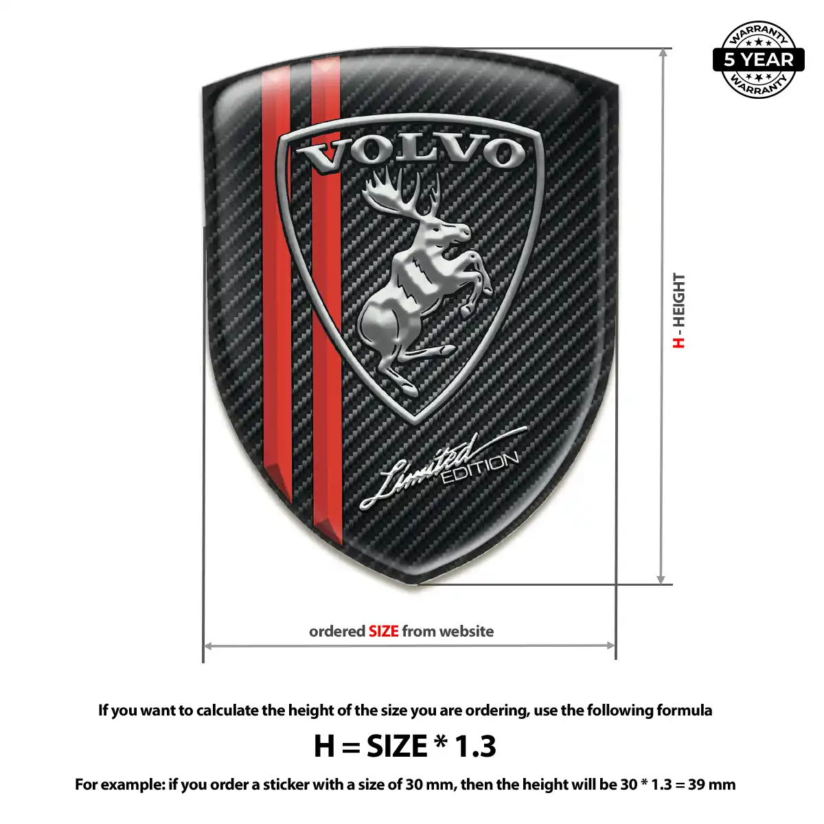 Volvo Car Logo Decal Exclusive Series