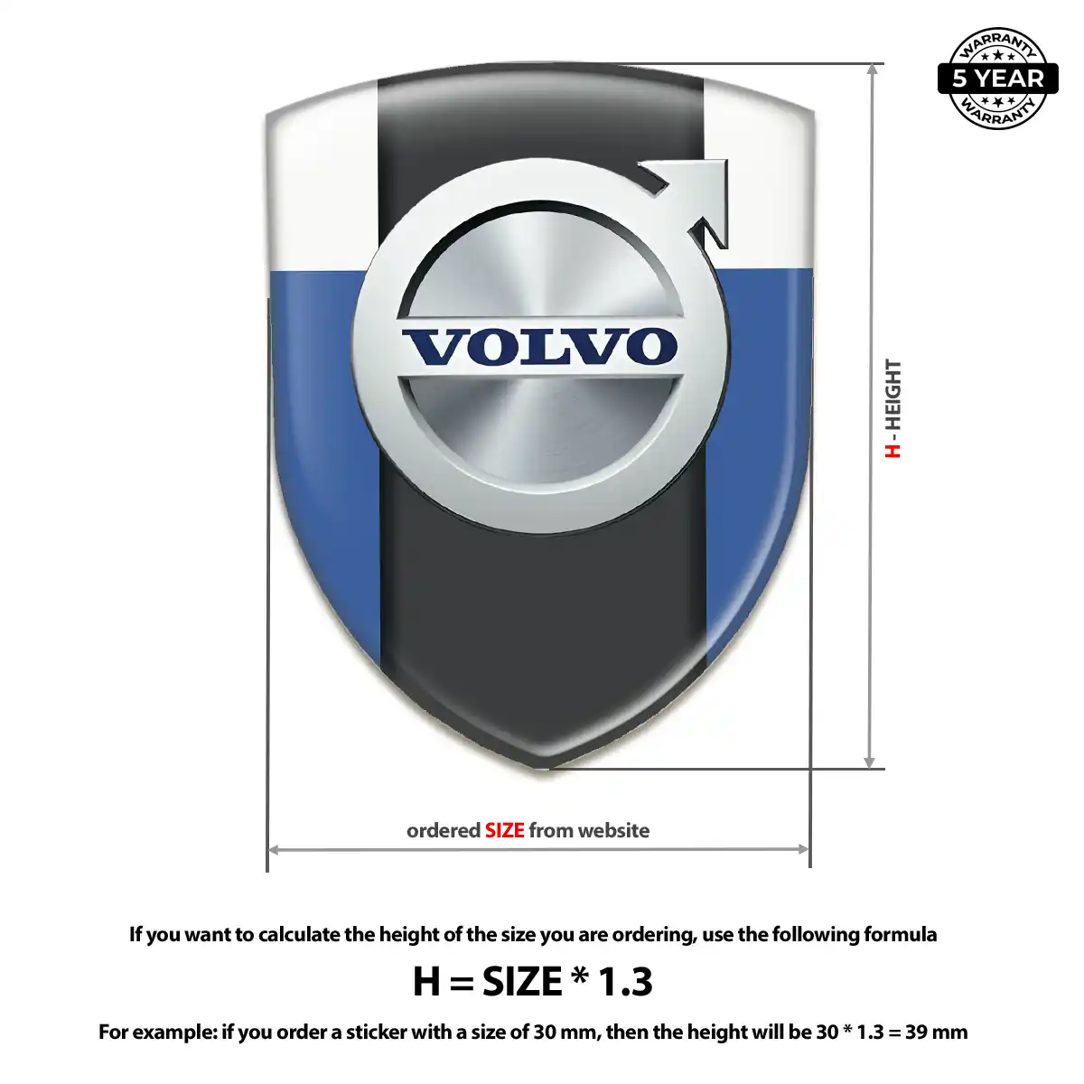 Volvo Car Logo Decal Exterior Luxe