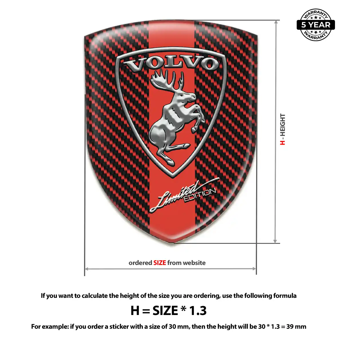 Volvo Car Logo Decal Interior Elegance