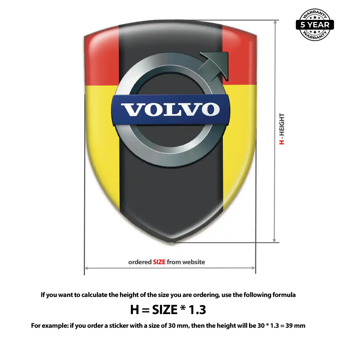 Volvo Car Logo Decal Noble Edition