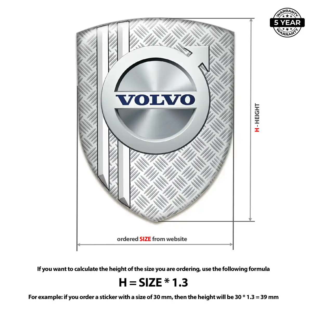 Volvo Car Logo Decal Outer Style