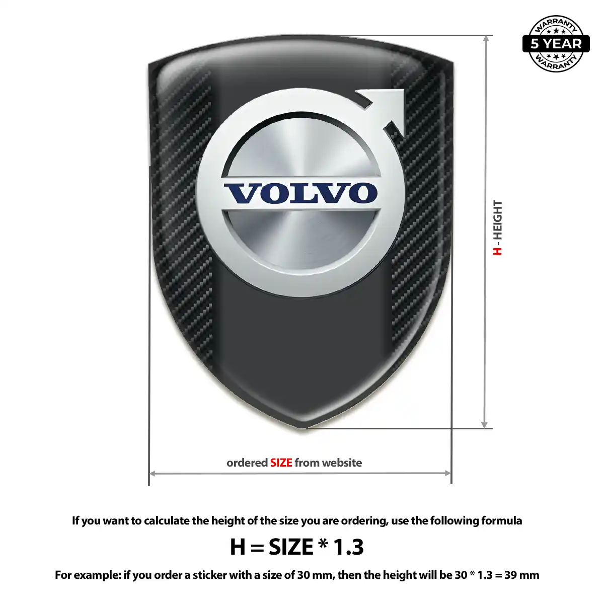 Volvo Car Logo Decal Prestige Line