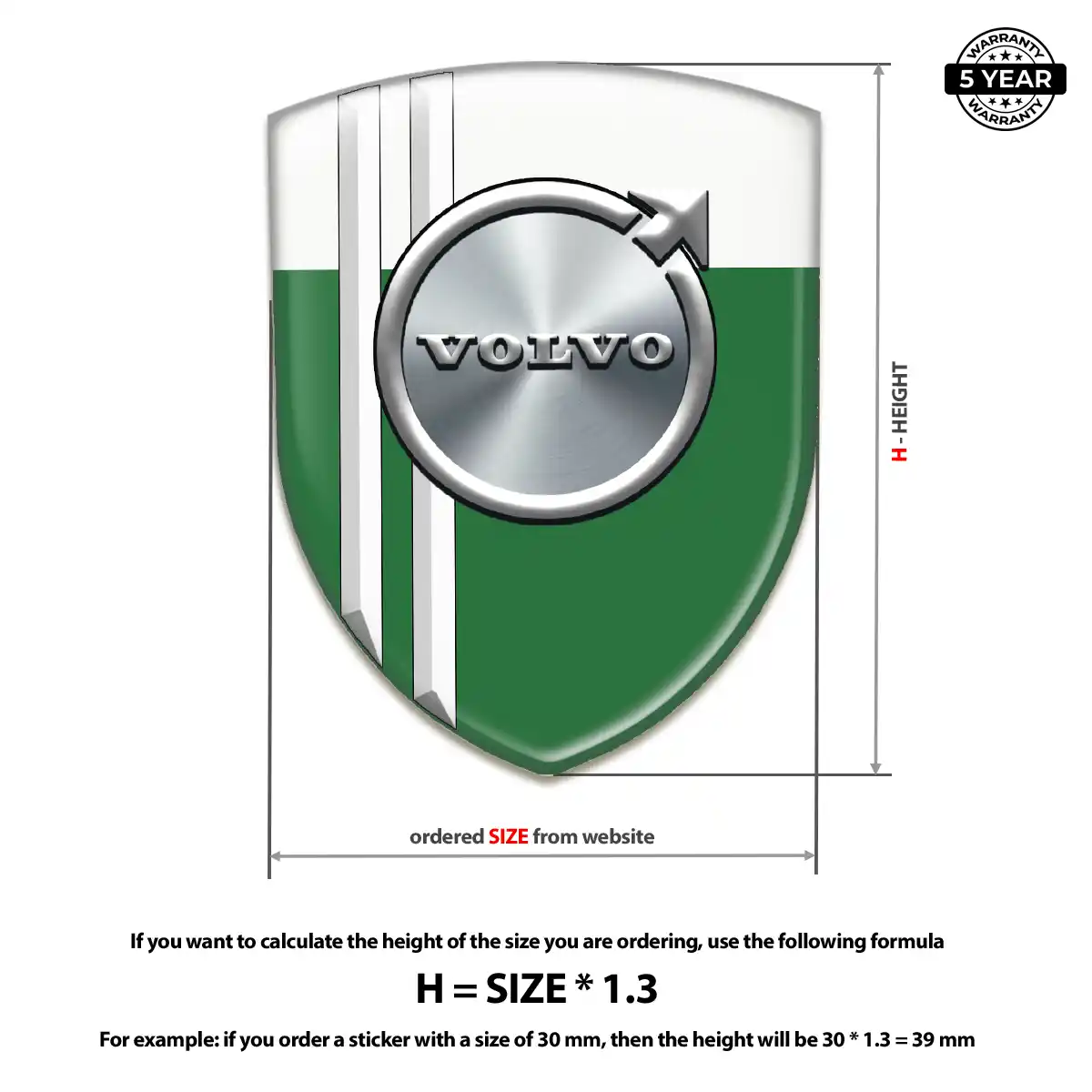 Volvo Car Logo Decal Refined Design