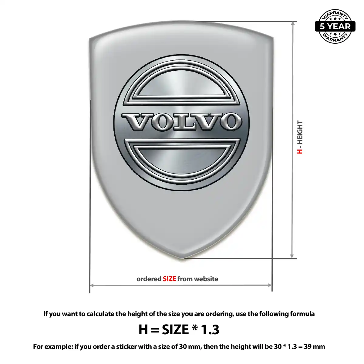 Volvo Crest Emblem Elite Finish