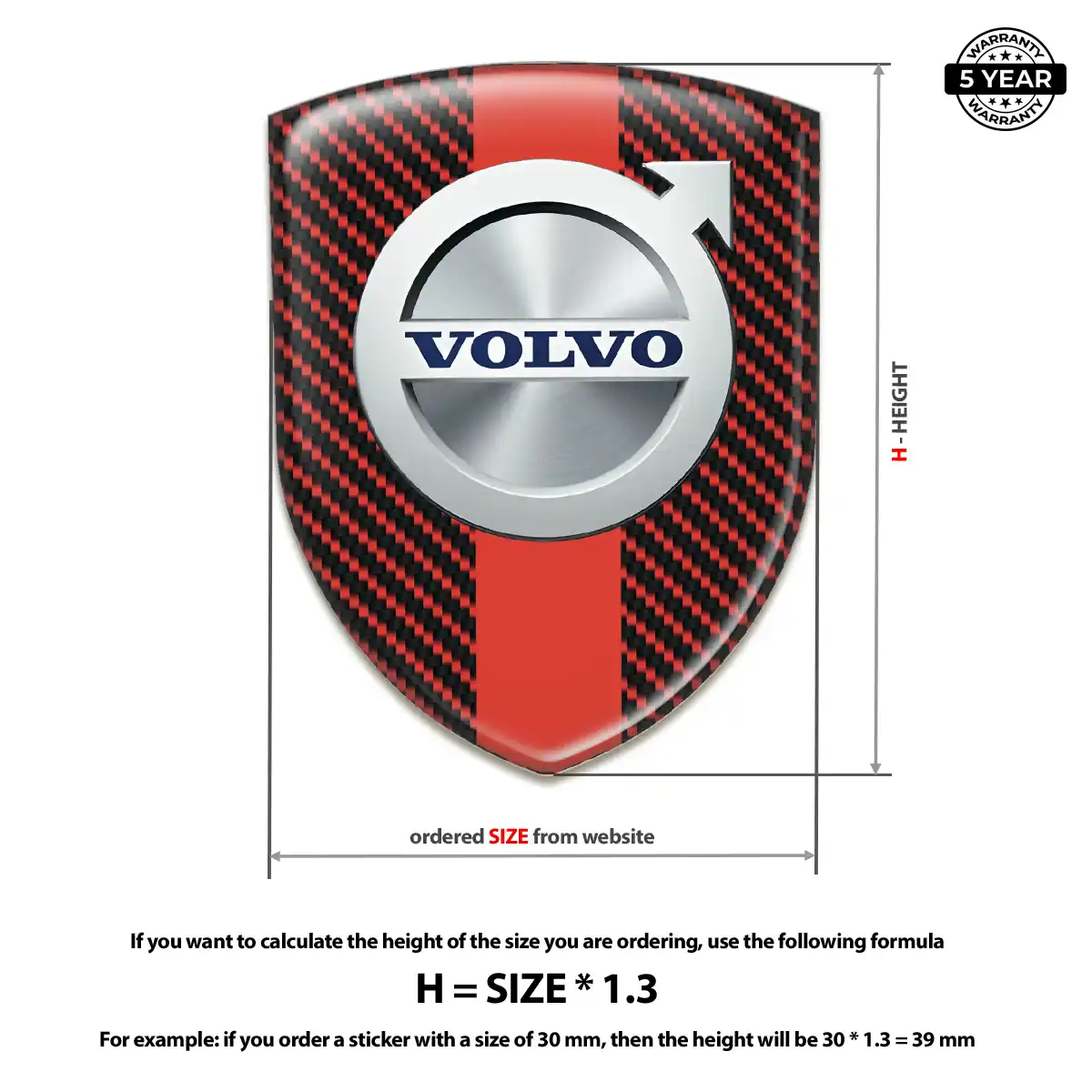 Volvo Crest Emblem Outer Style