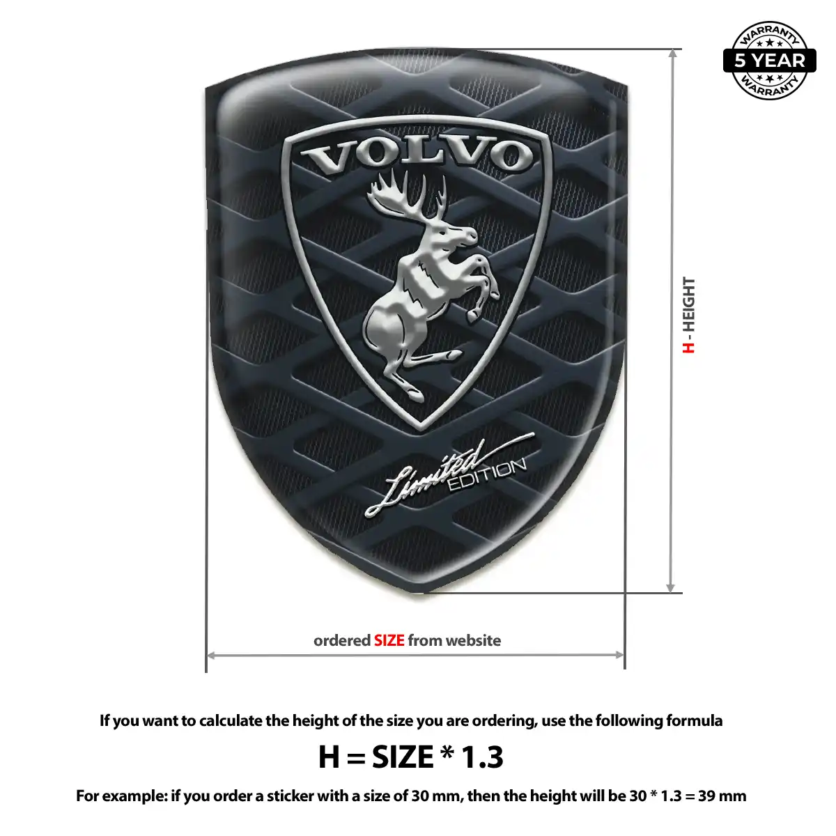Volvo Crest Emblem Resin Elite