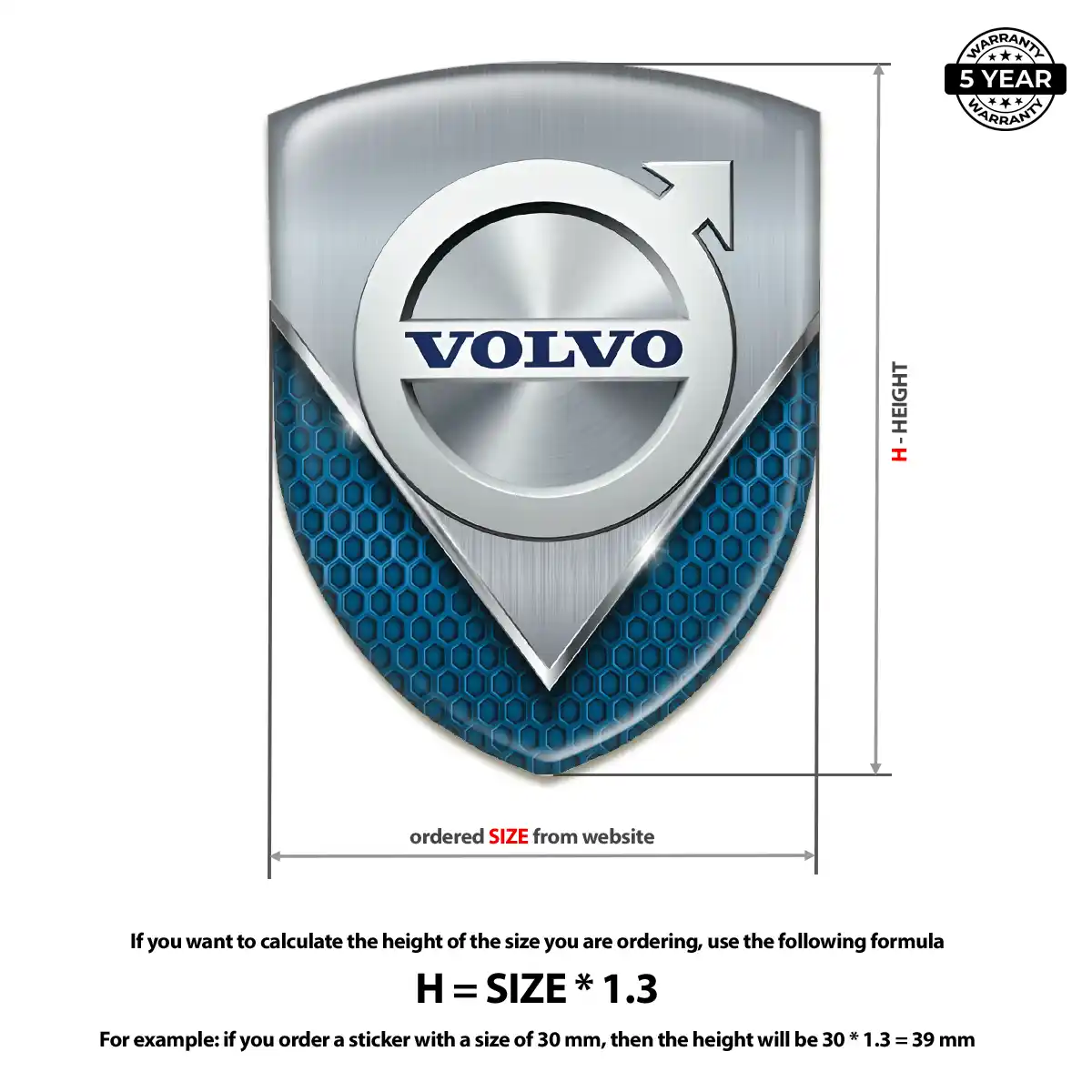 Volvo Crest Emblem Sleek Style