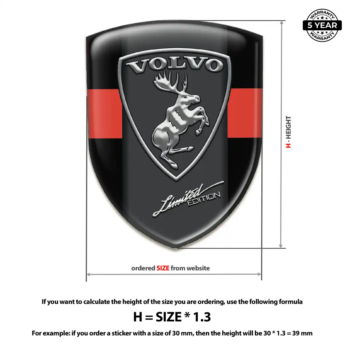 Volvo Crest Logo Emblem Cabin Style