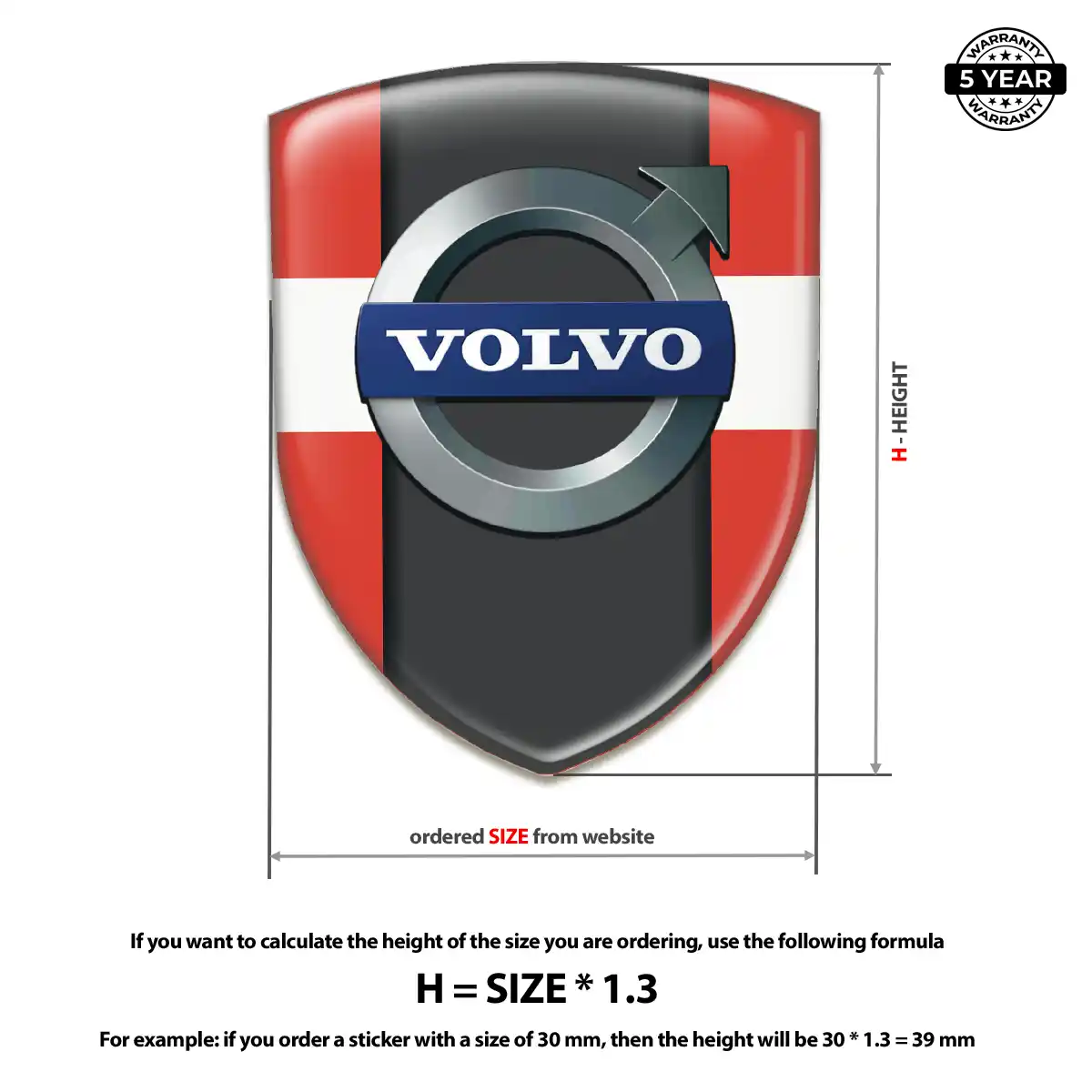 Volvo Crest Logo Emblem Deluxe Edition