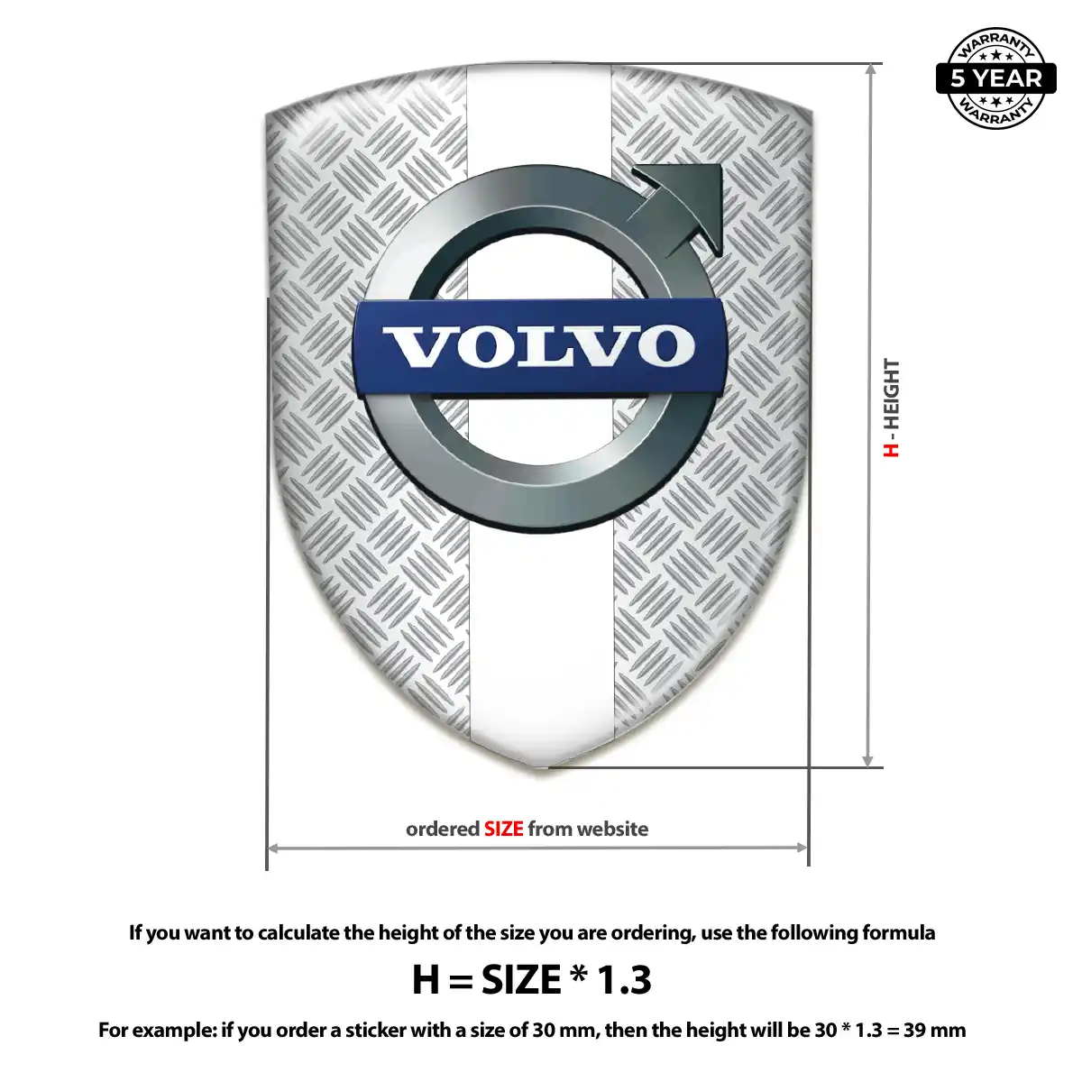 Volvo Crest Logo Emblem Exterior Luxe