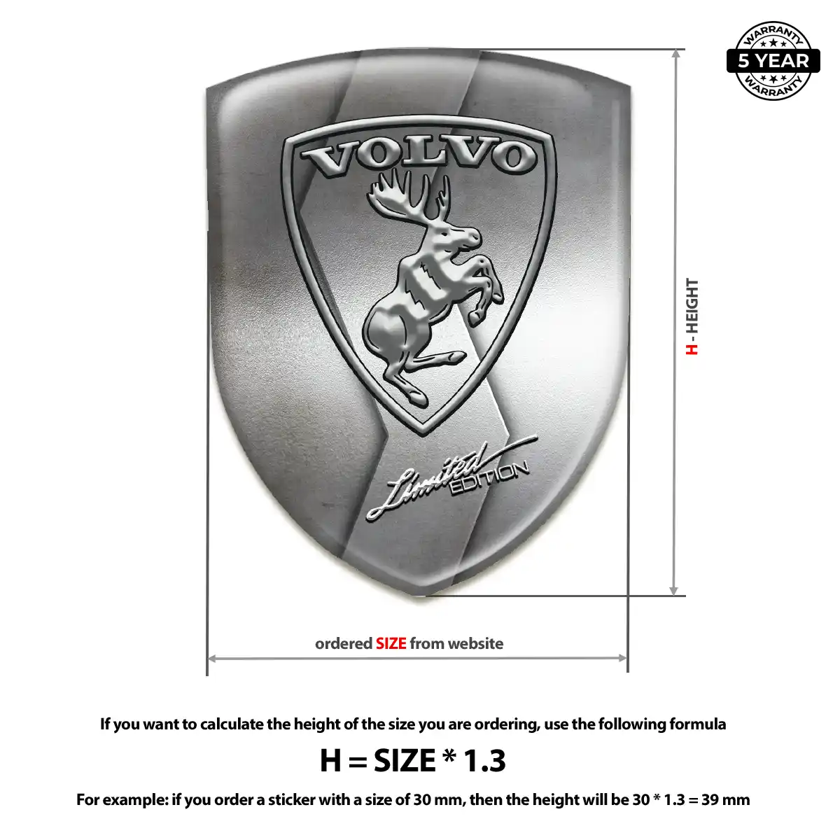 Volvo Crest Logo Emblem Opulent Line