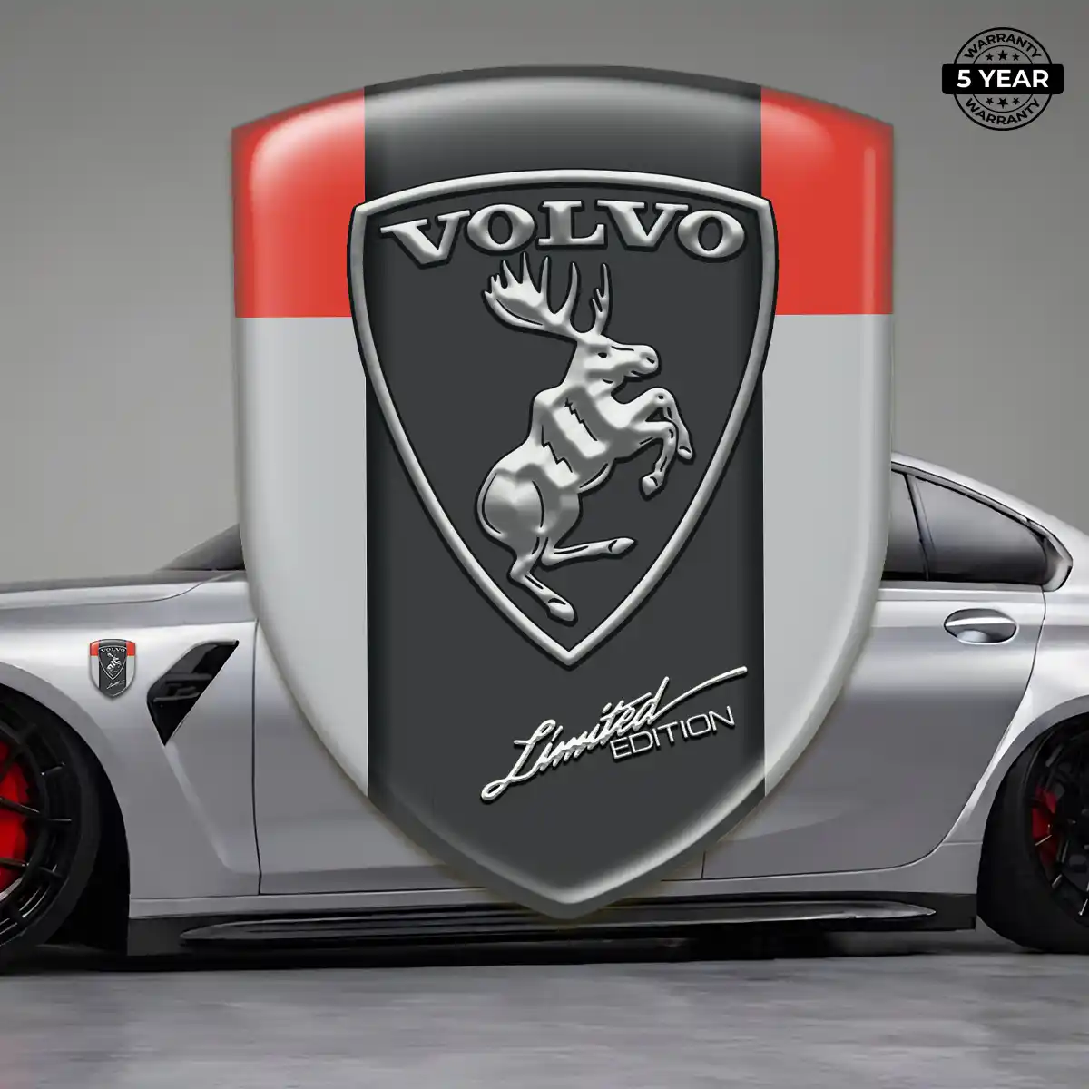Volvo Crest Logo Emblem Premium Dome
