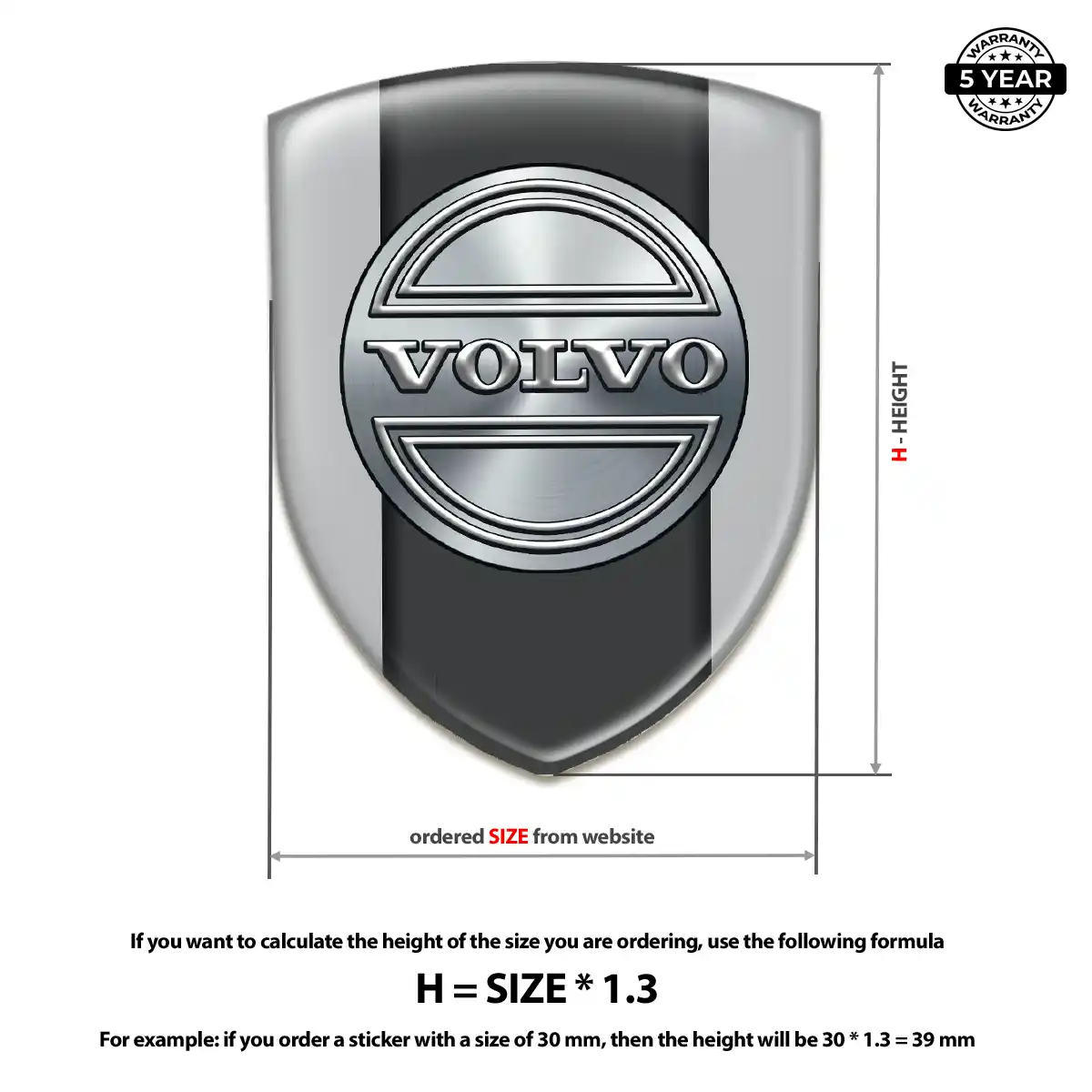 Volvo Crest Logo Emblem Sleek Style
