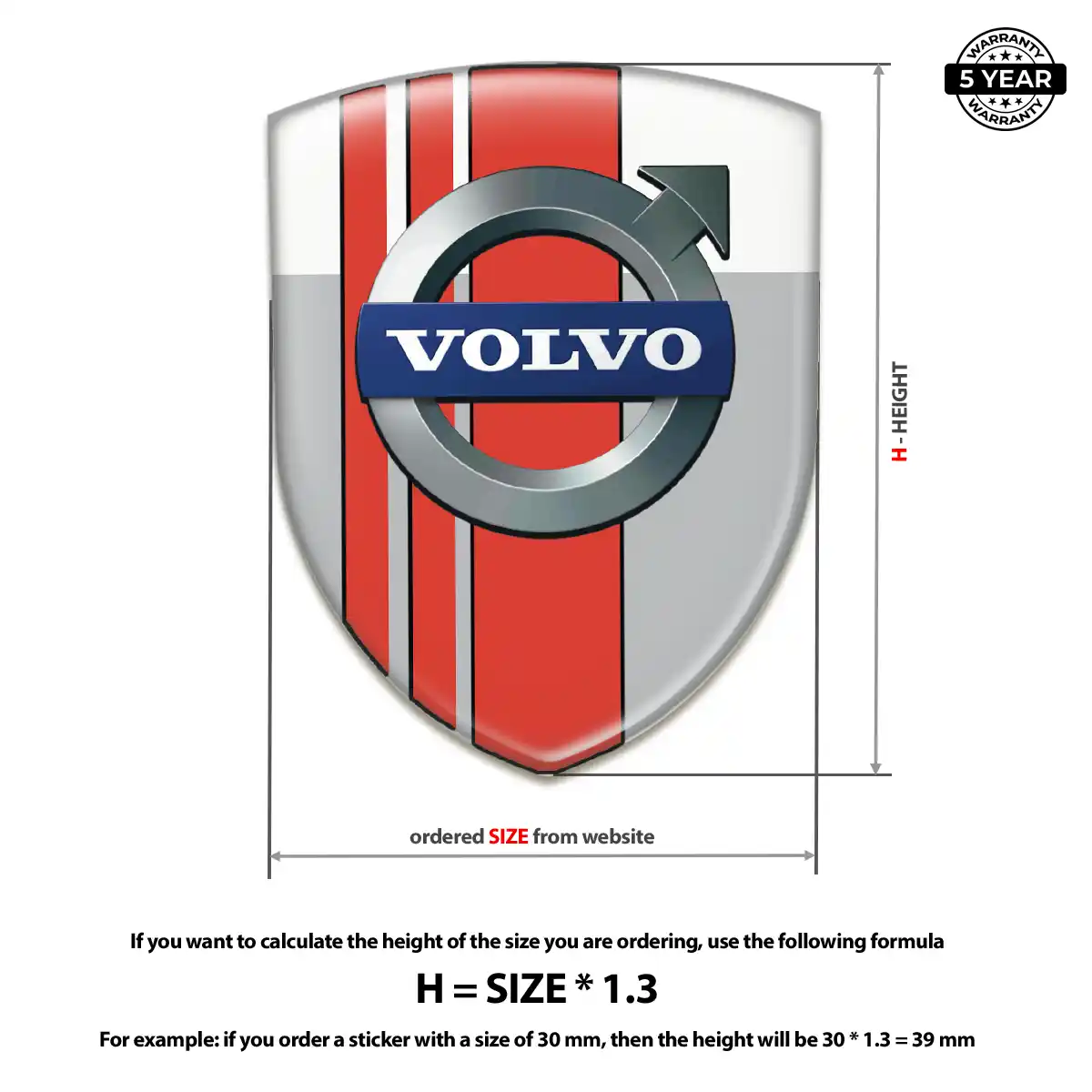 Volvo Domed Badge Cabin Style