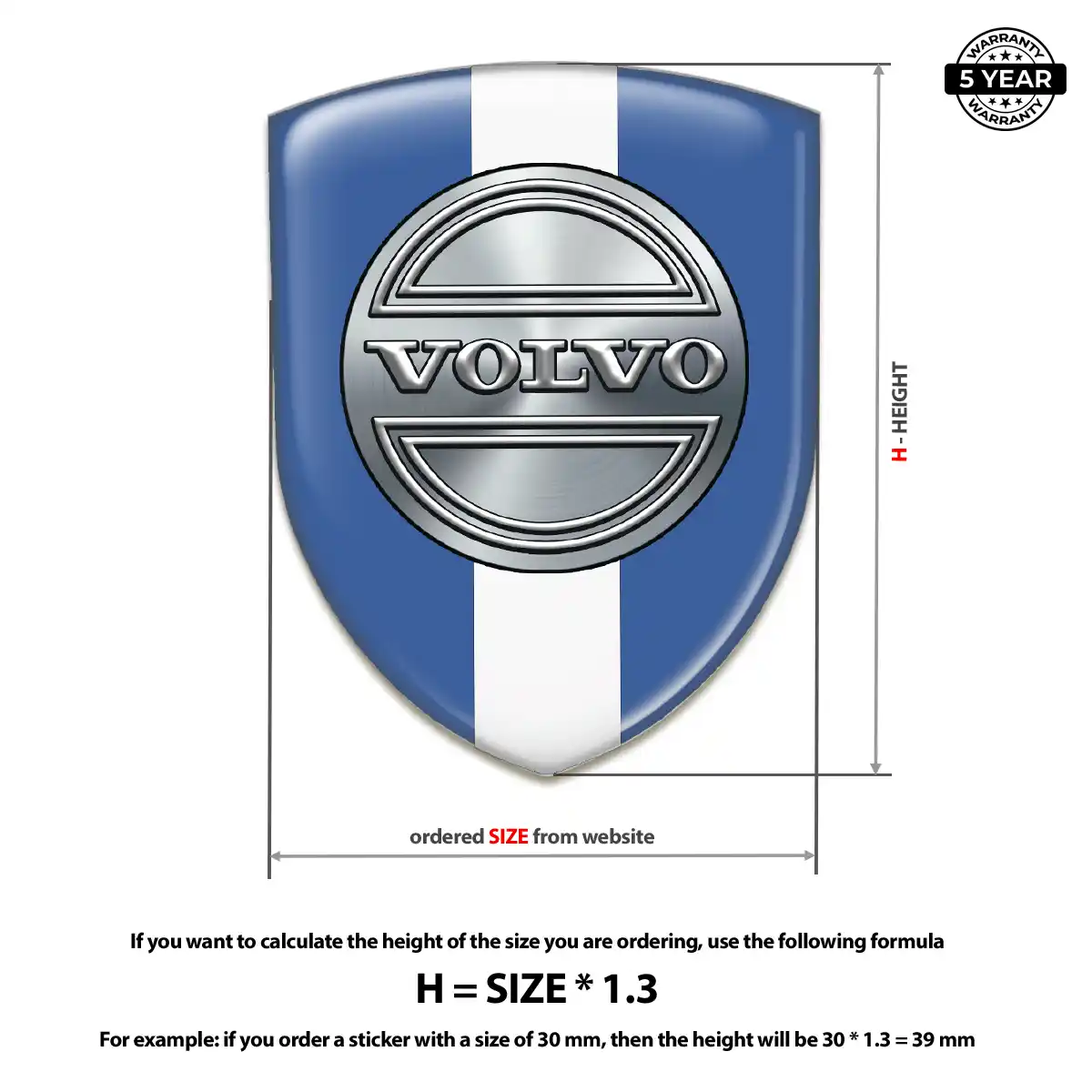 Volvo Domed Badge Deluxe Edition