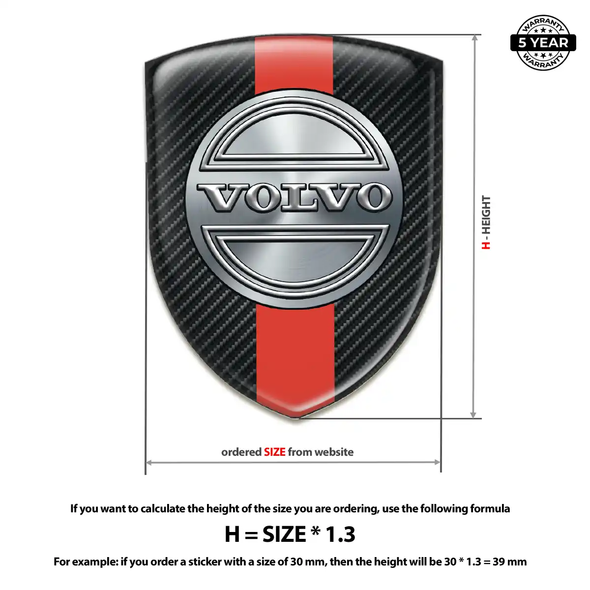 Volvo Domed Badge Exterior Luxe