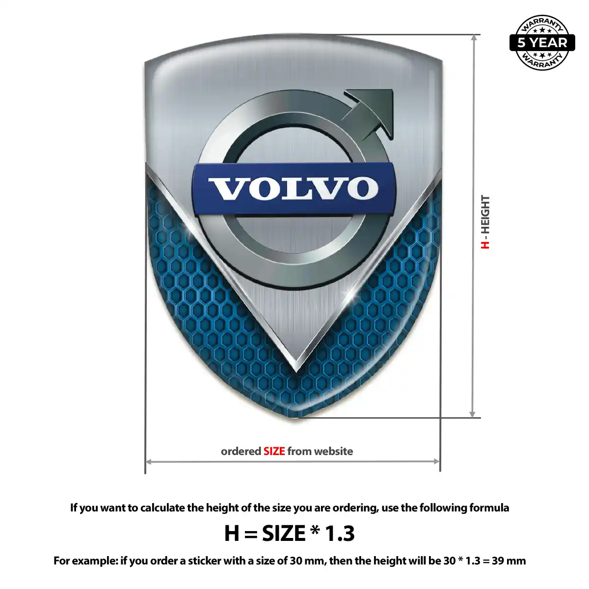 Volvo Domed Badge Premium Dome