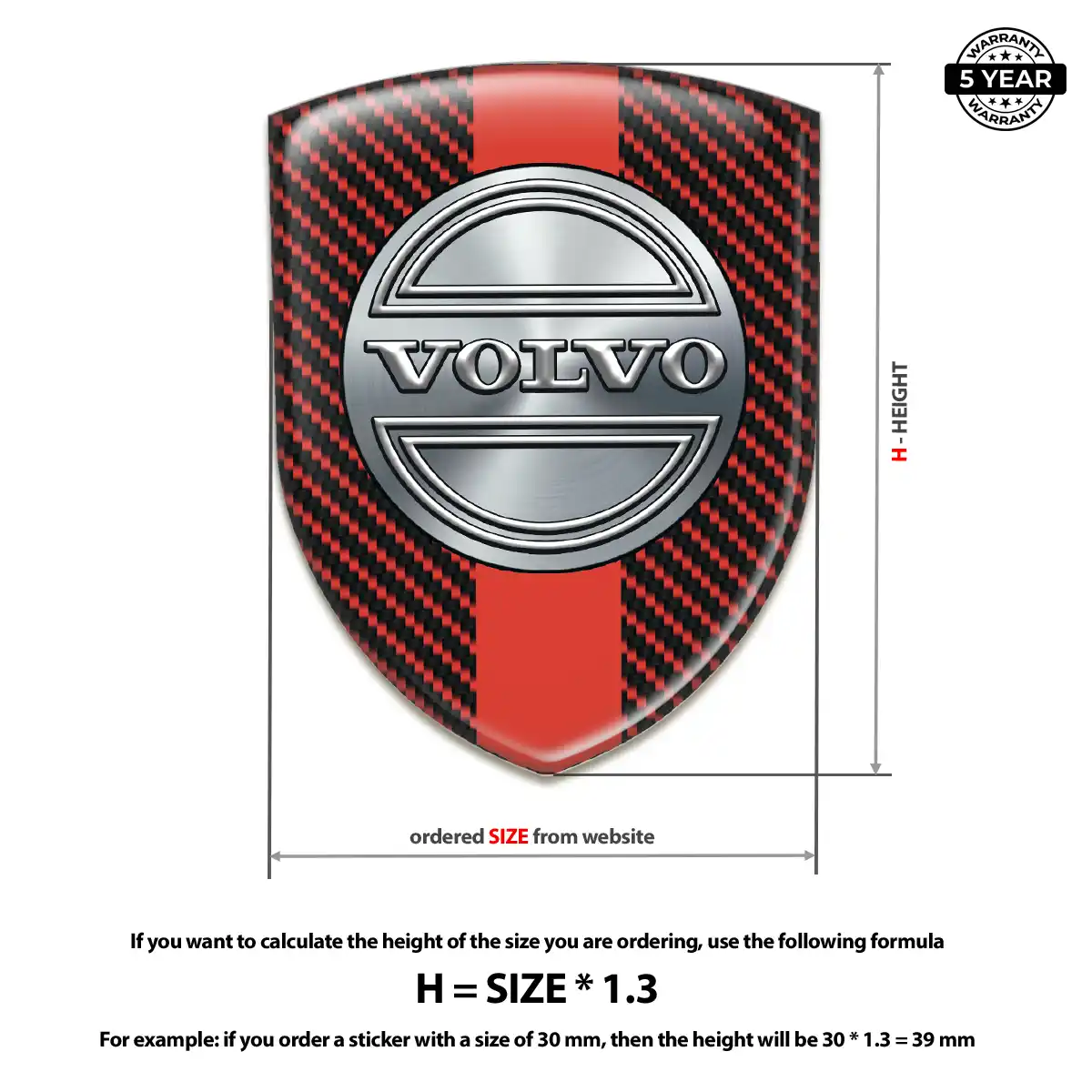 Volvo Domed Badge Prestige Line
