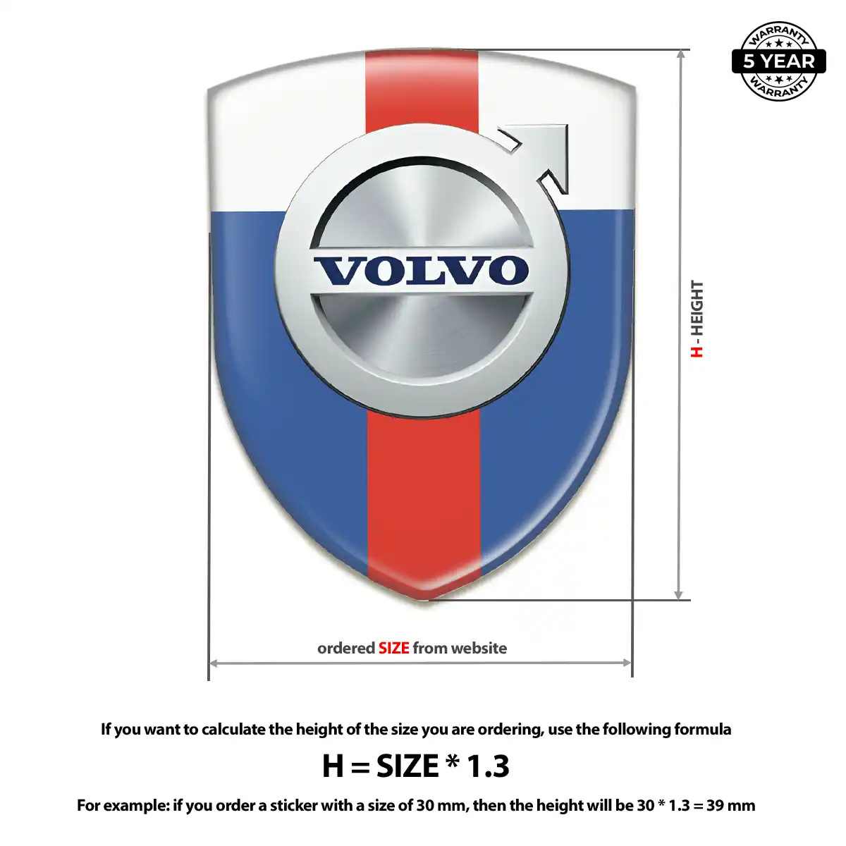Volvo Domed Car Sticker Elite Edition