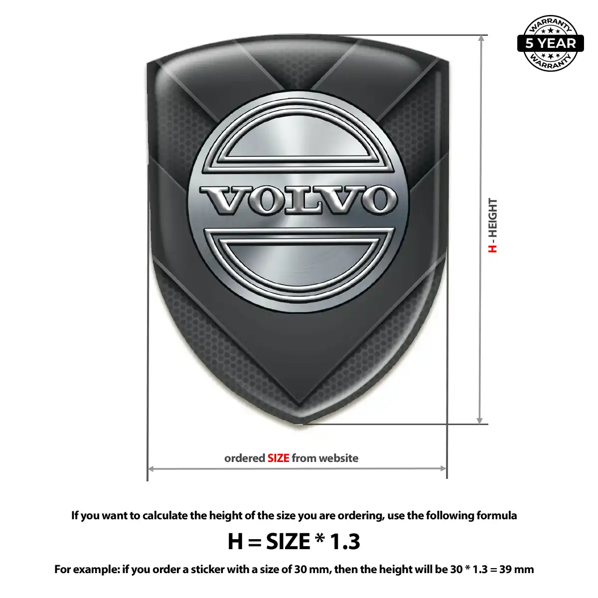 Volvo Domed Car Sticker Exclusive Series