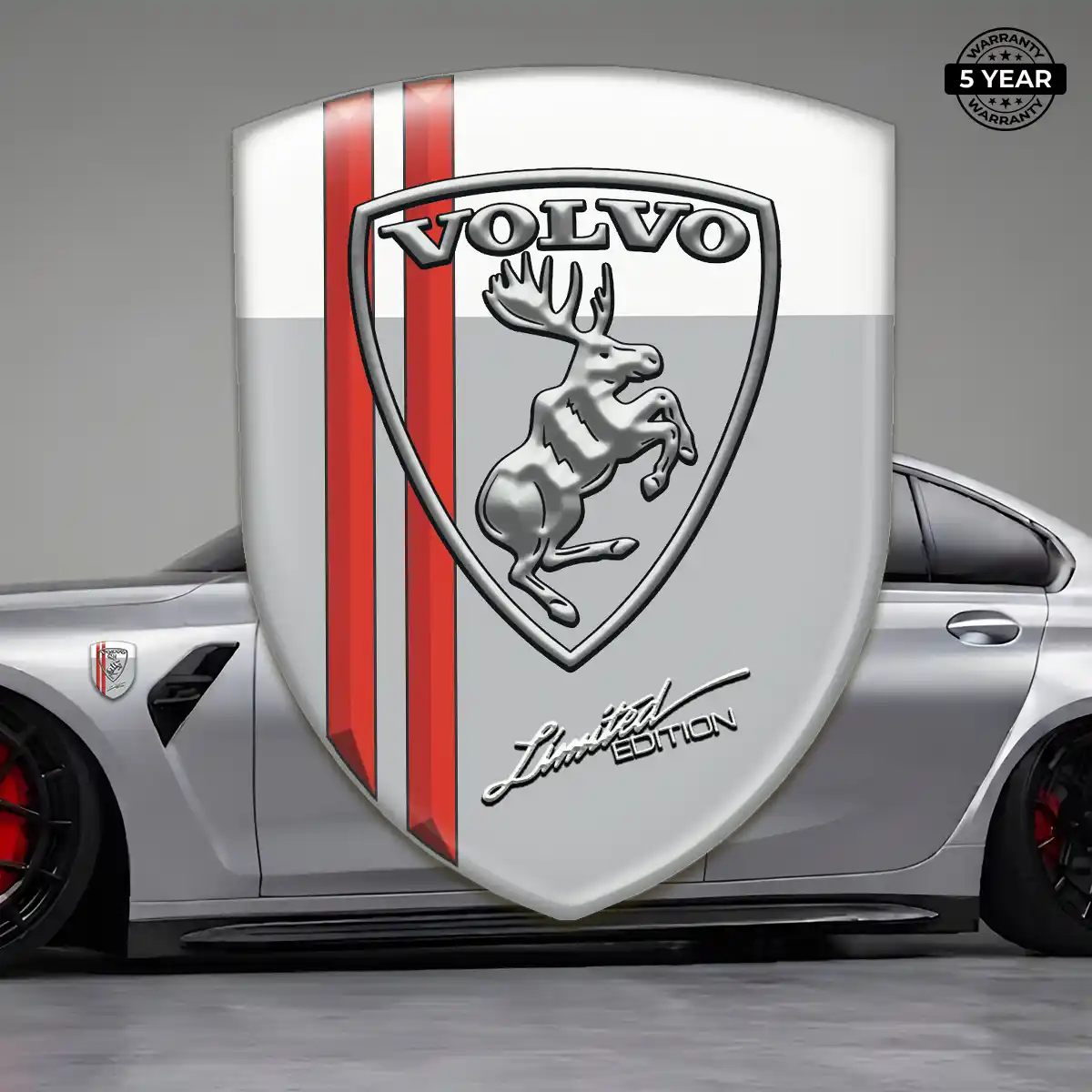 Volvo Domed Car Sticker Refined Design
