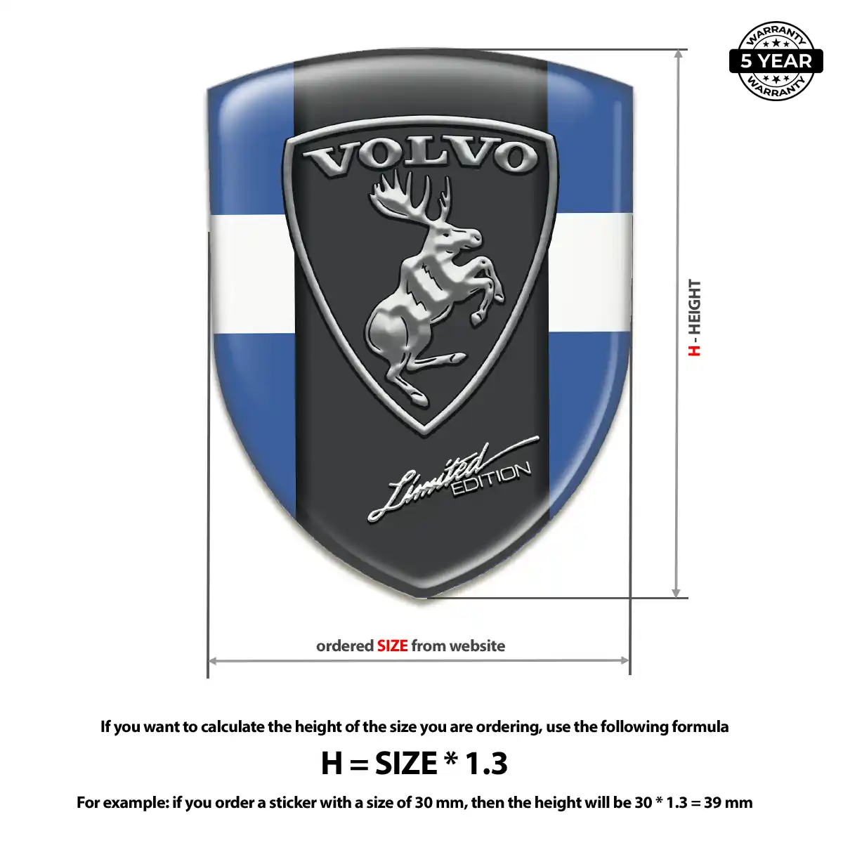 Volvo Domed Car Sticker Superior Craft