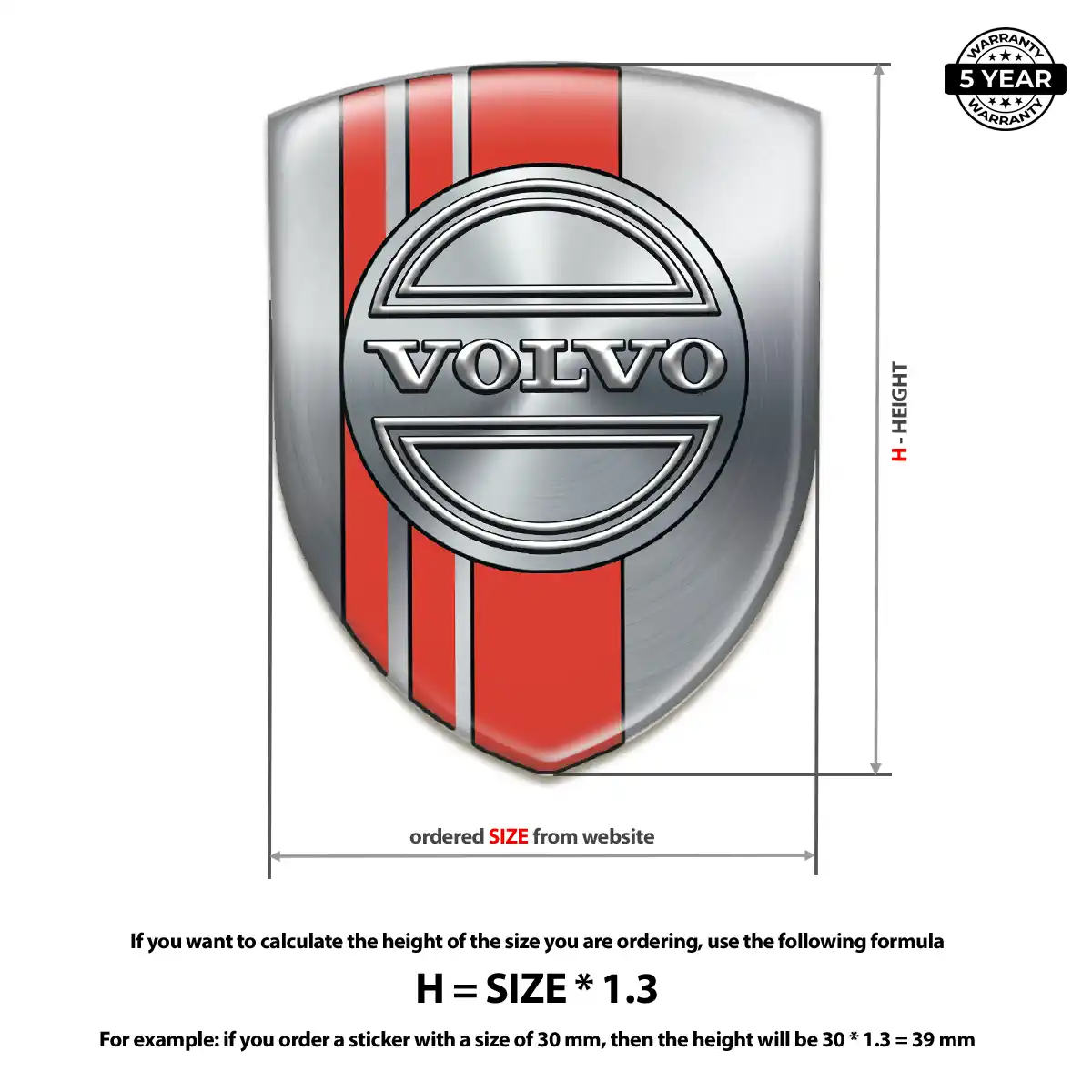 Volvo Domed Decal Noble Edition