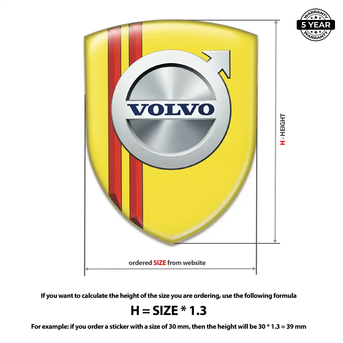 Volvo Domed Decal Signature Grade