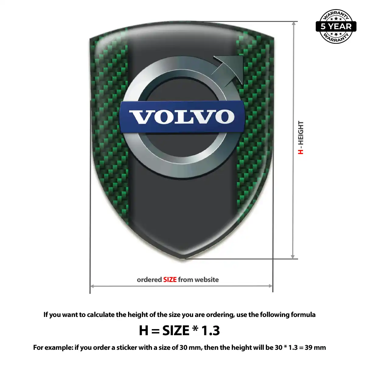 Volvo Domed Emblem Deluxe Edition