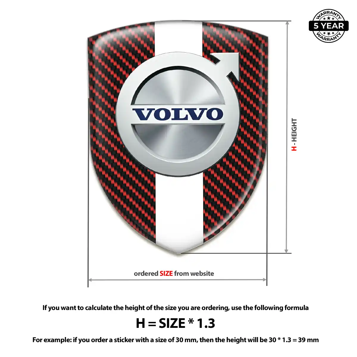 Volvo Domed Emblem Exterior Luxe