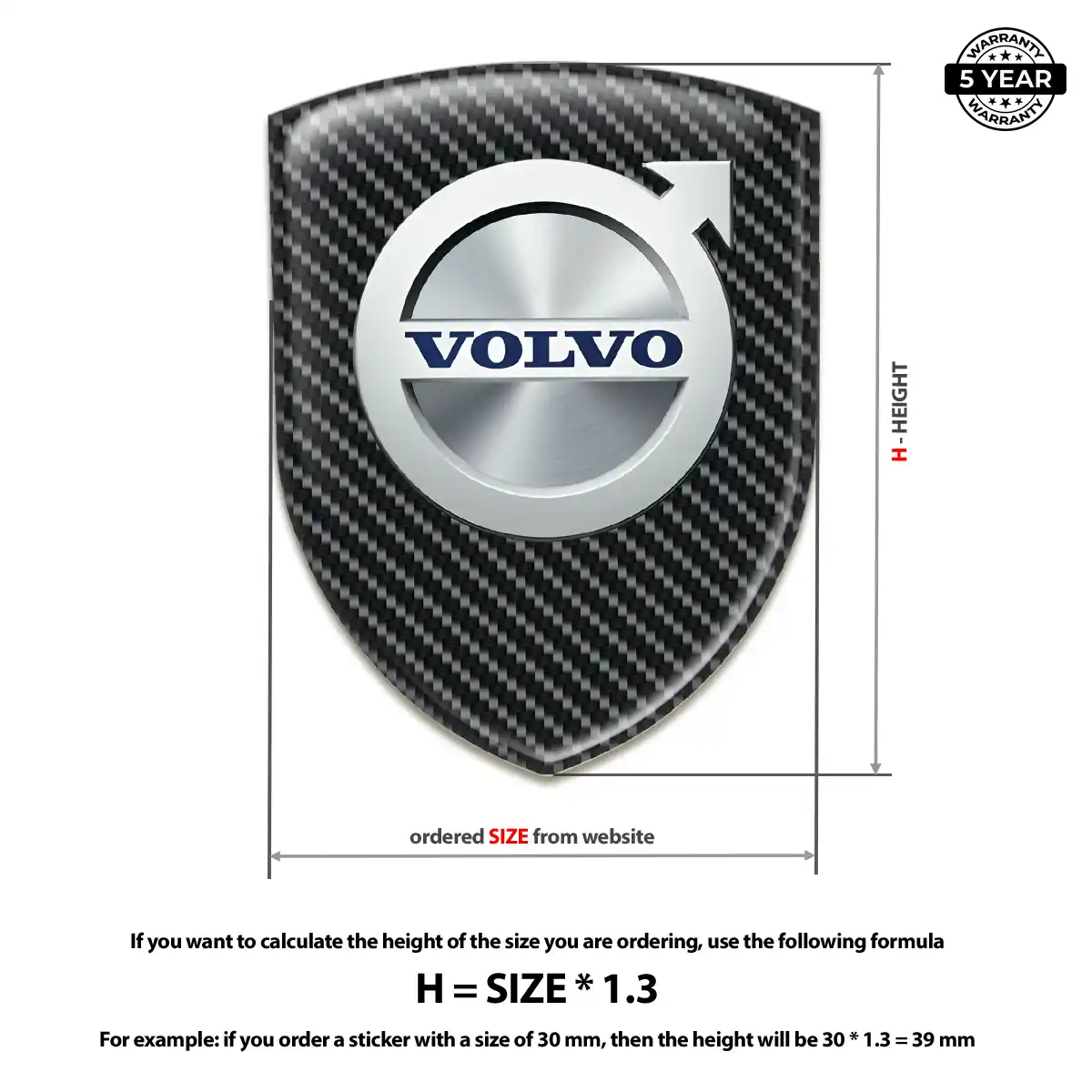 Volvo Domed Emblem Noble Edition