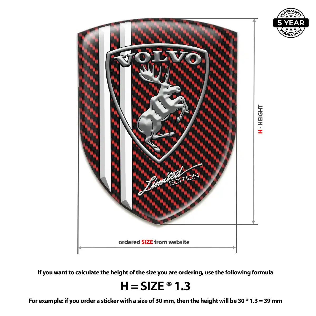 Volvo Domed Emblem Premium Dome