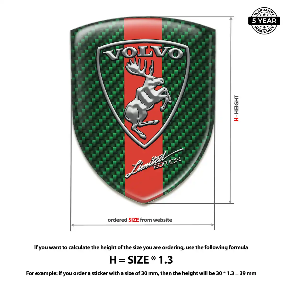 Volvo Domed Emblem Prime Quality