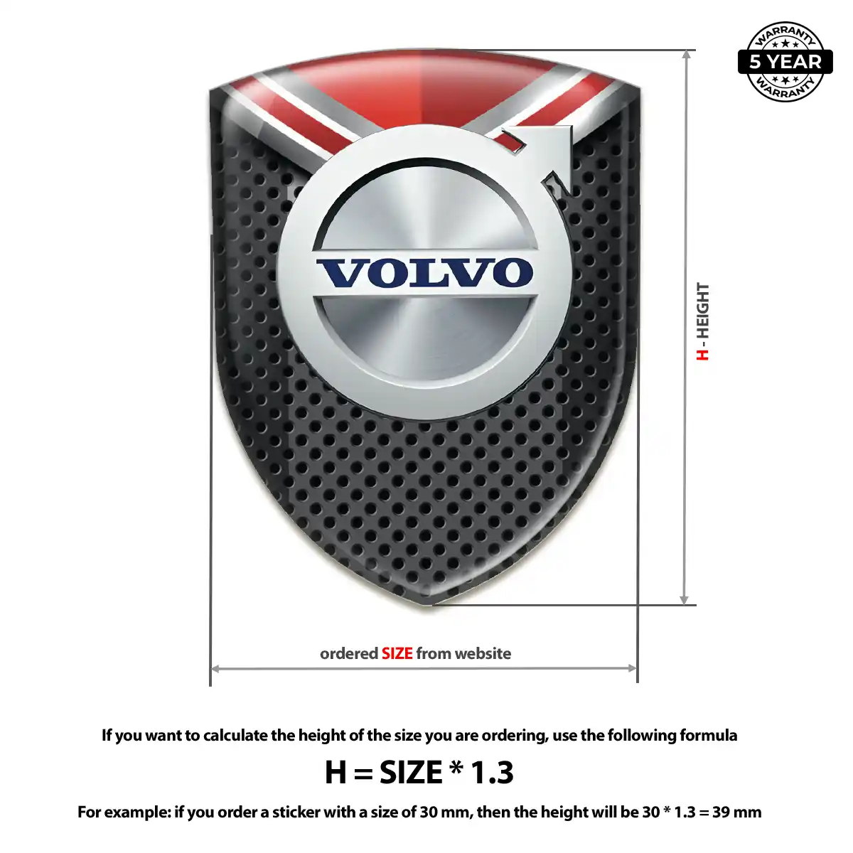 Volvo Domed Emblem Resin Elite
