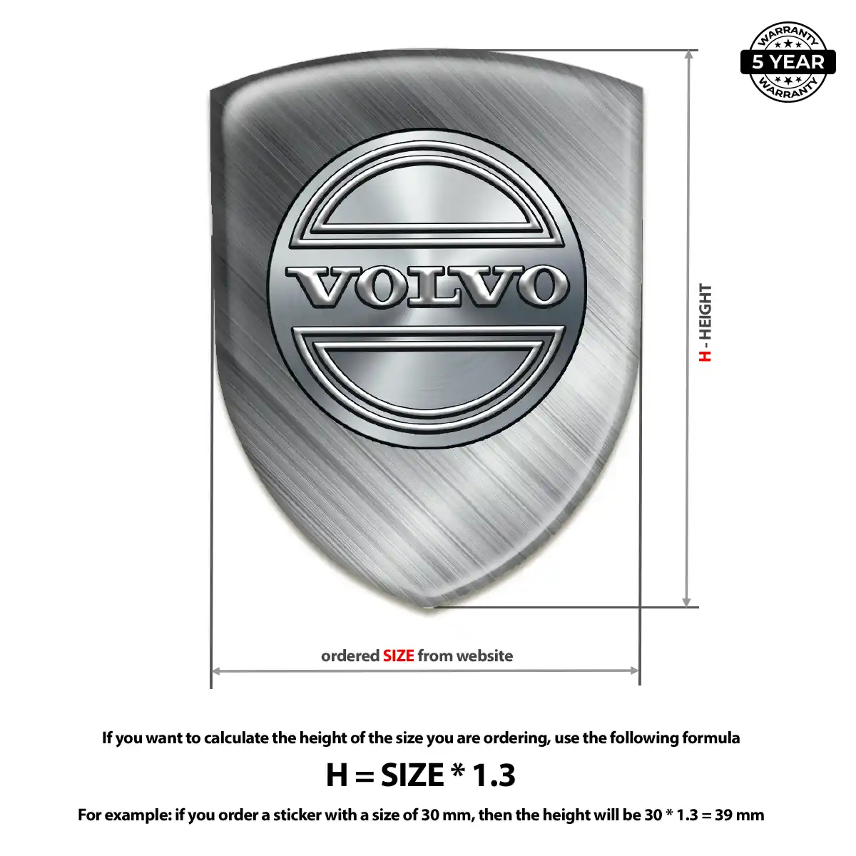 Volvo Domed Emblem Signature Grade