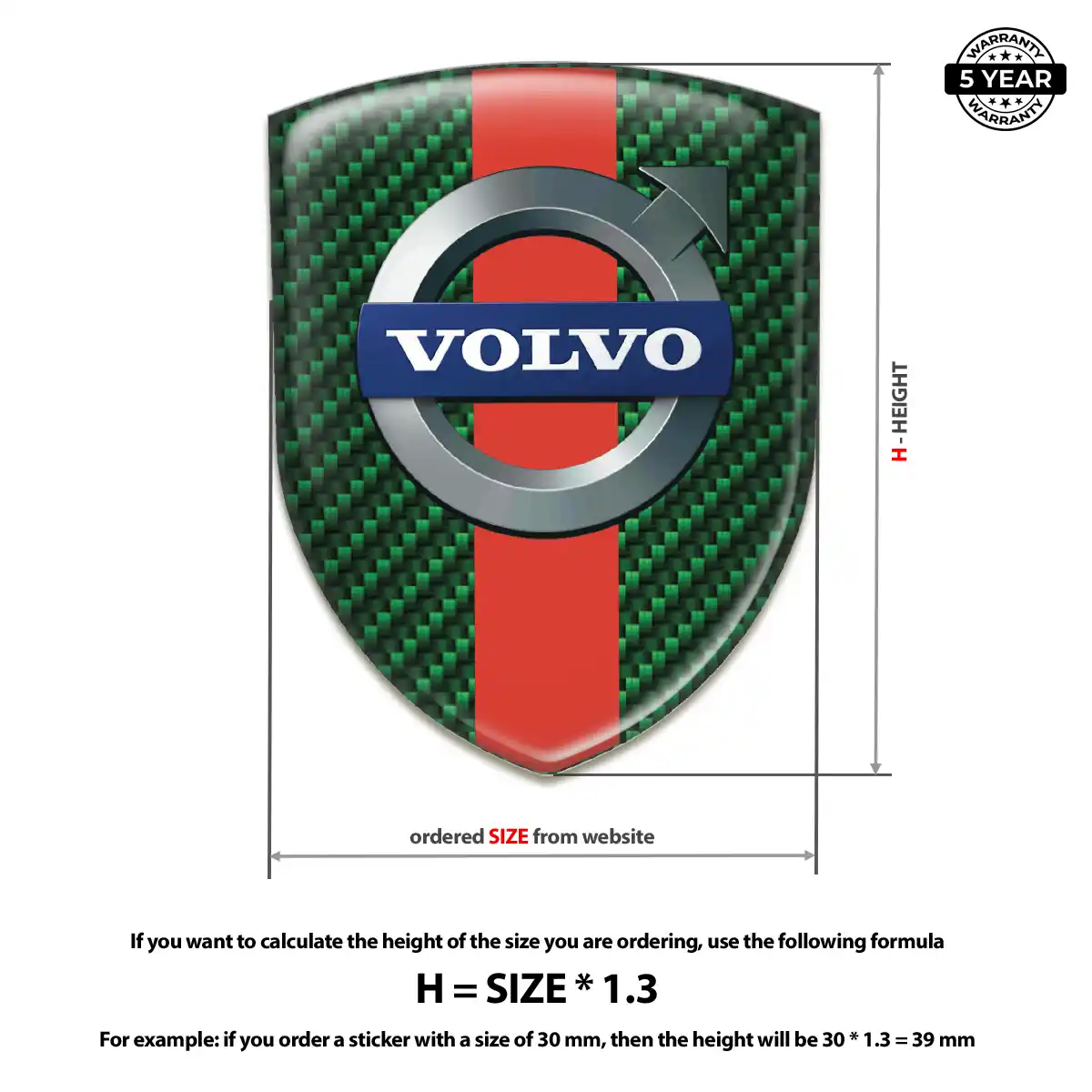 Volvo Domed Logo Decal Elite Edition