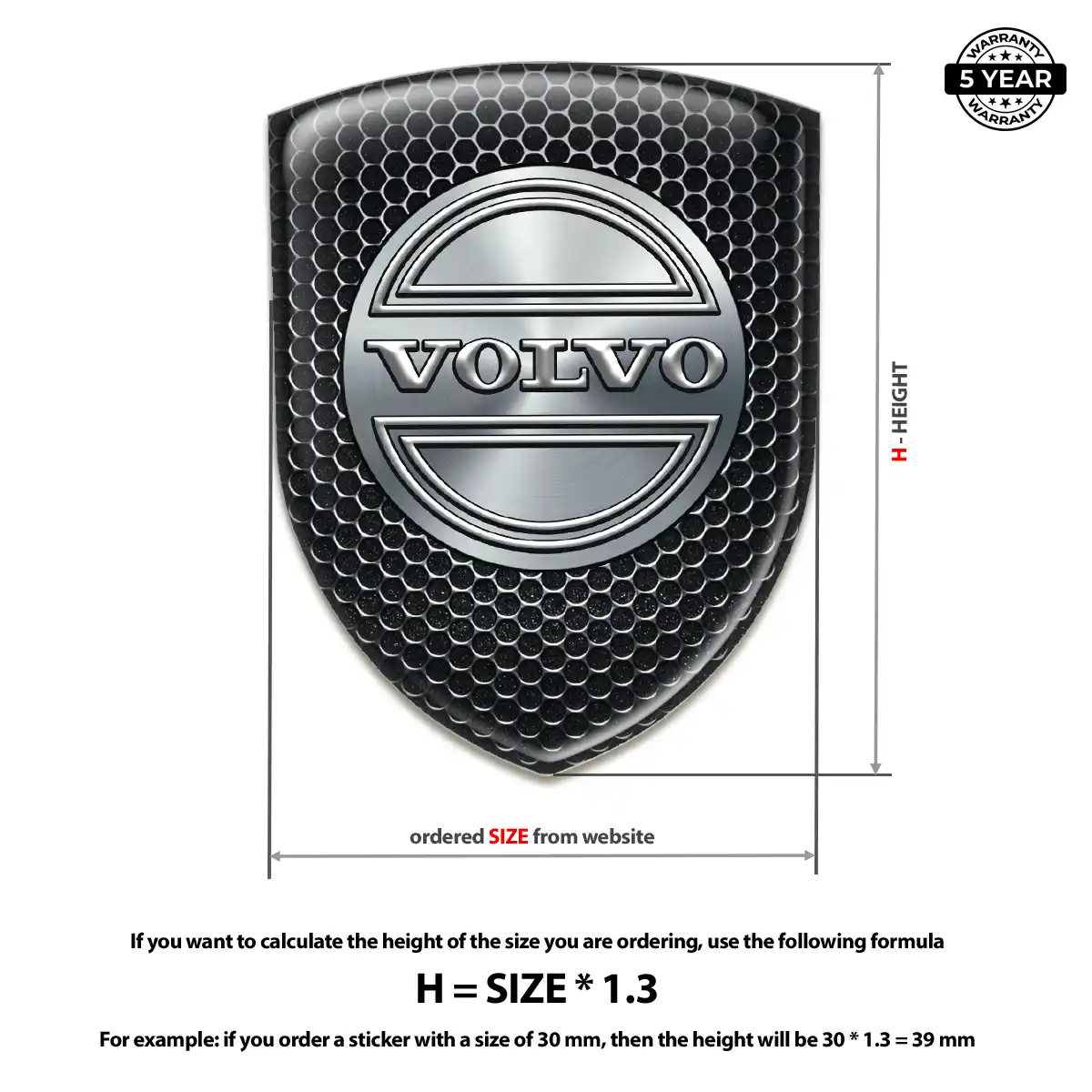 Volvo Domed Logo Decal Exclusive Series