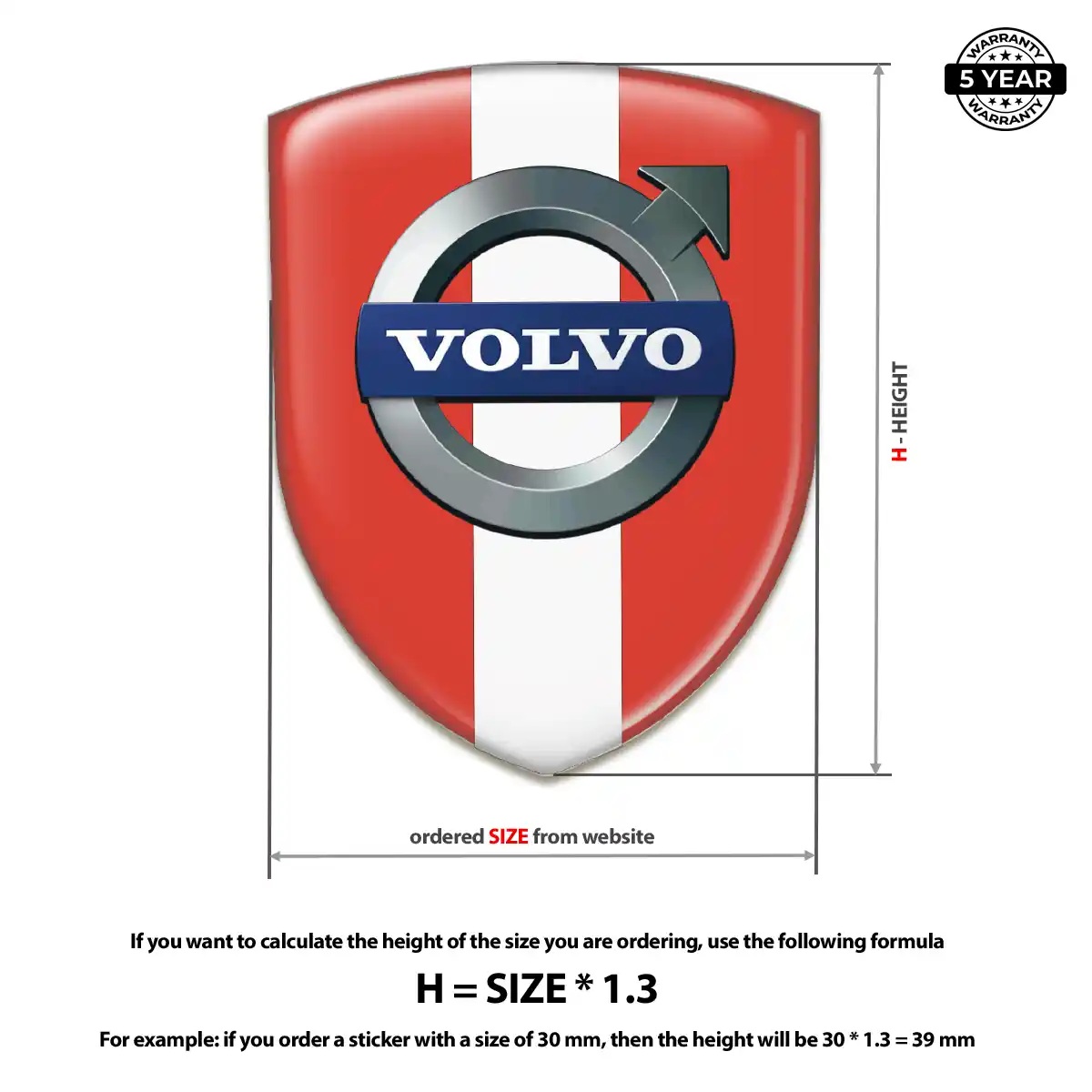 Volvo Domed Logo Sticker Elite Edition
