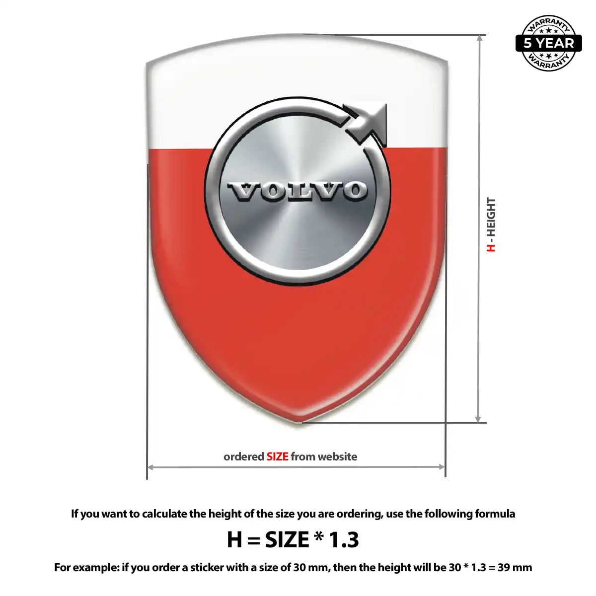 Volvo Domed Logo Sticker Exclusive Series