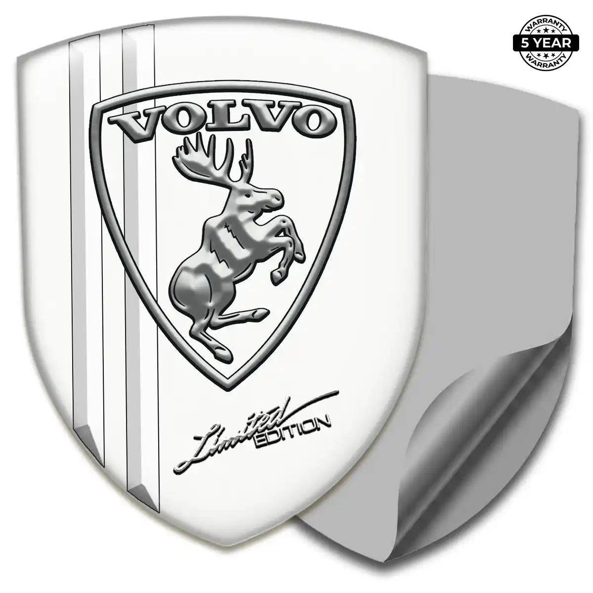 Volvo Domed Logo Sticker Refined Design