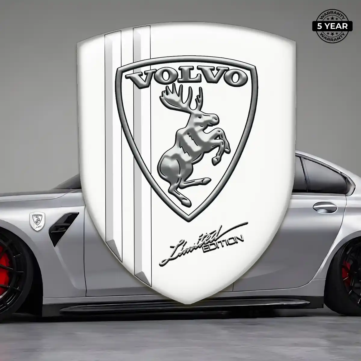 Volvo Domed Logo Sticker Refined Design