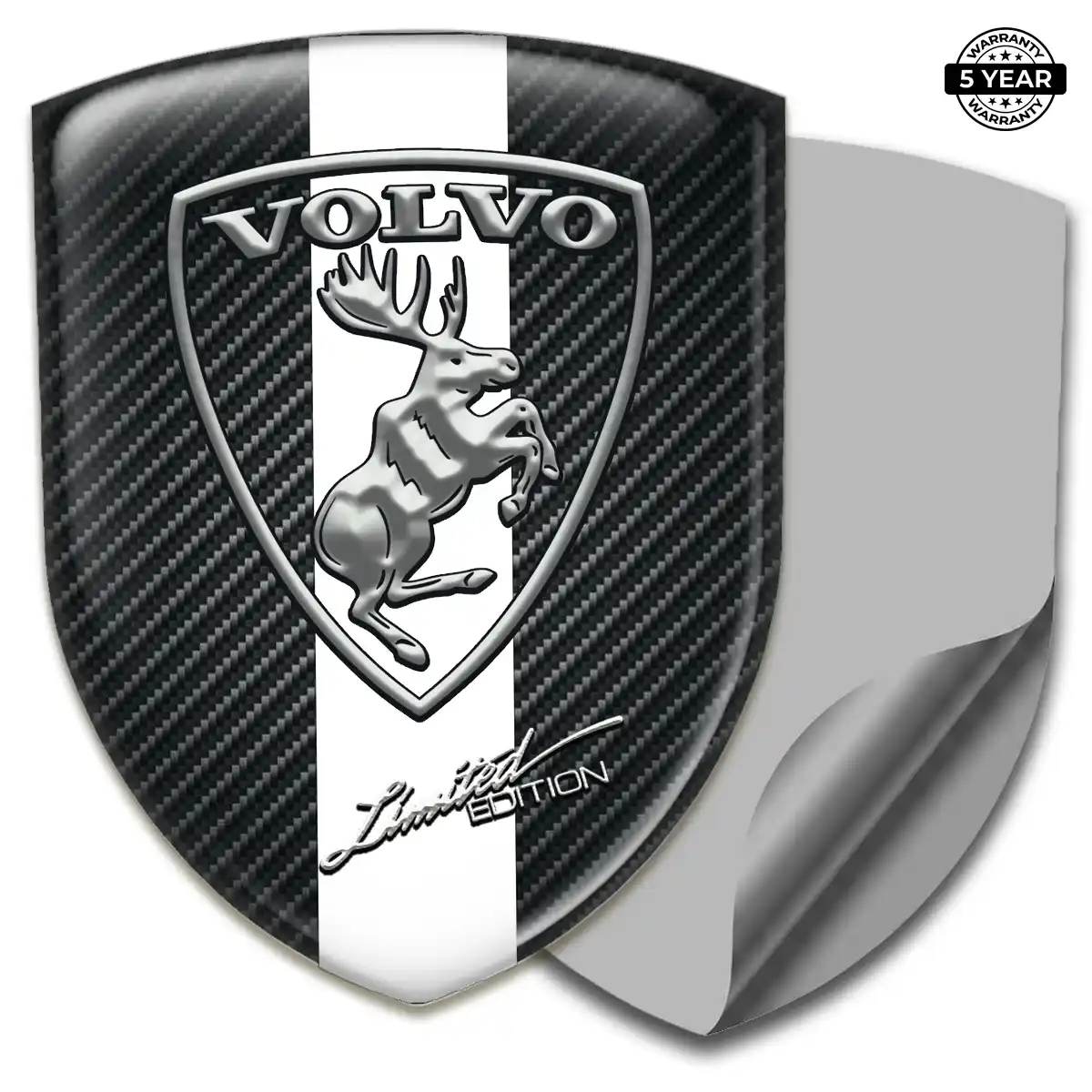 Volvo Domed Logo Sticker Resin Luxe